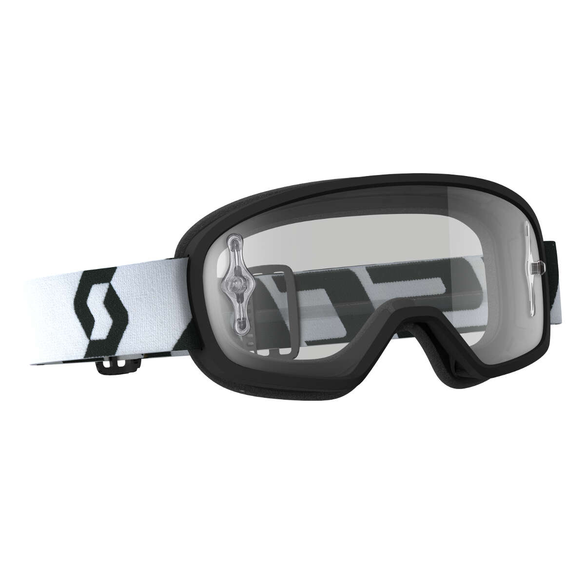 Scott Kids Goggle Buzz MX Pro Black/White - Clear Works Anti-Fog