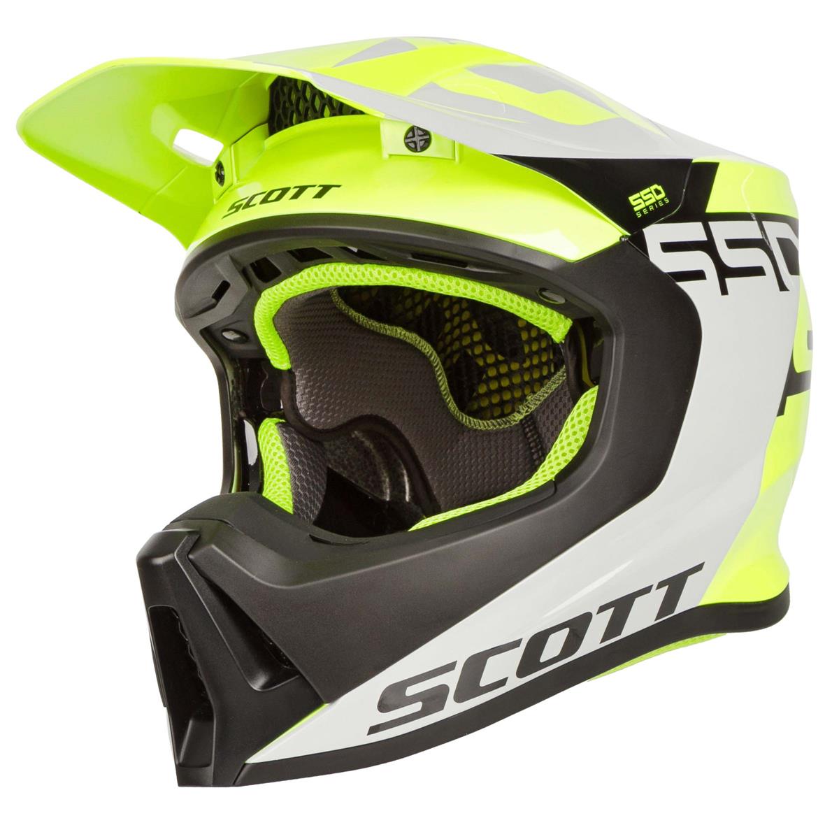 Scott Motocross-Helm 550 MIPS Woodblock - Grau/Gelb