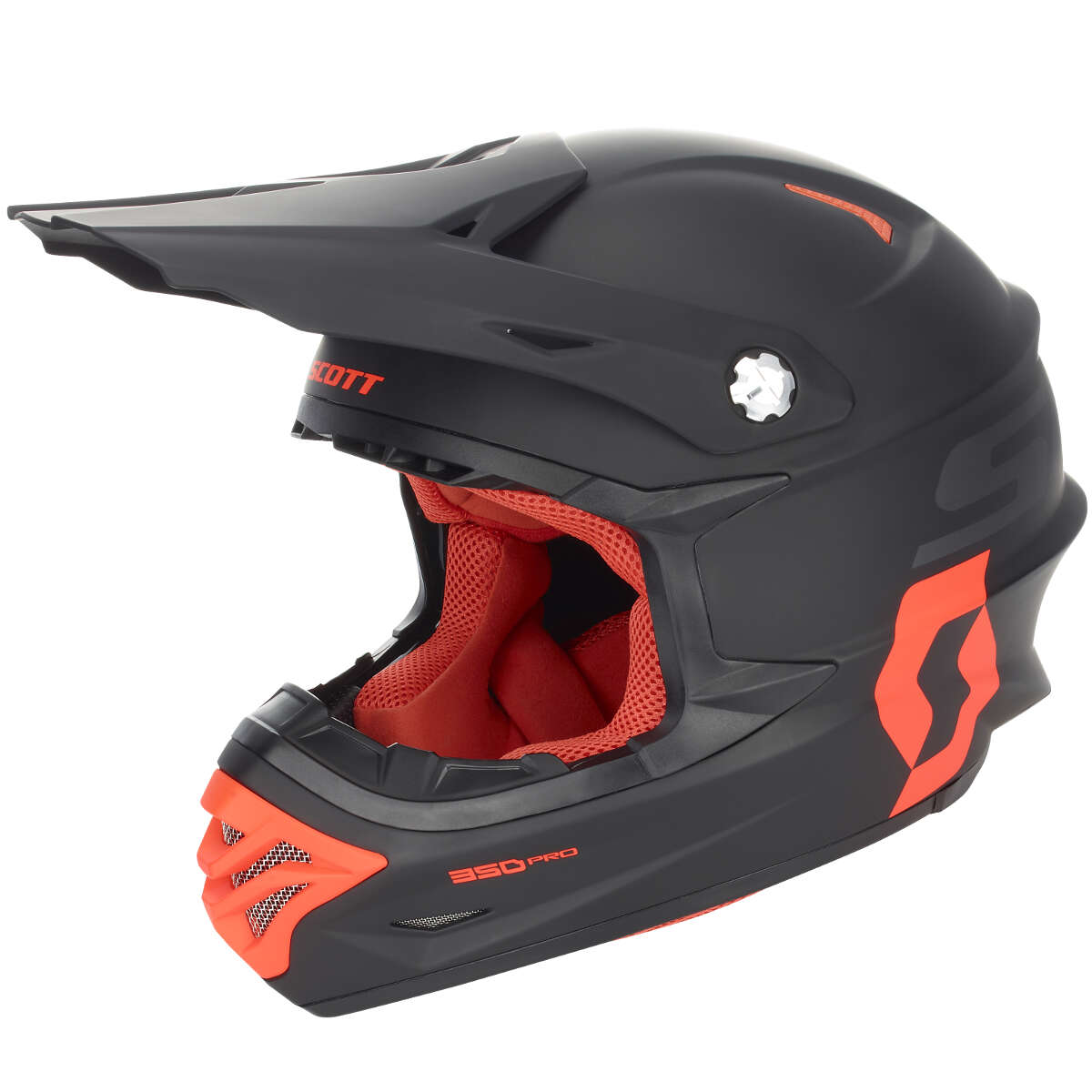 Scott Motocross-Helm 350 Pro Schwarz/Orange