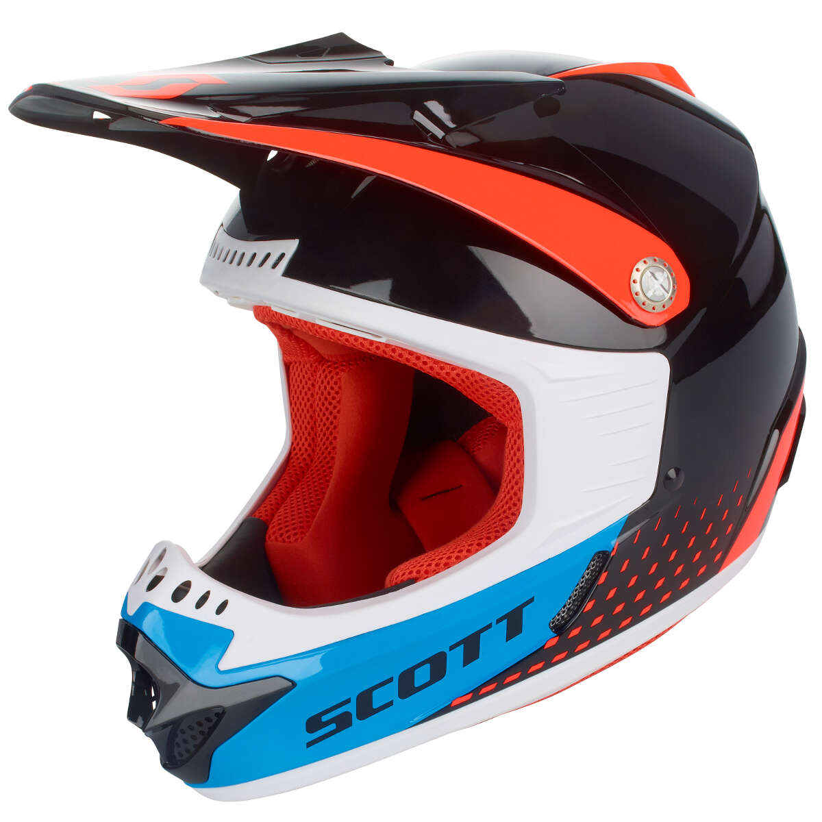 Scott Kids Motocross-Helm 350 Pro Orange/Blau