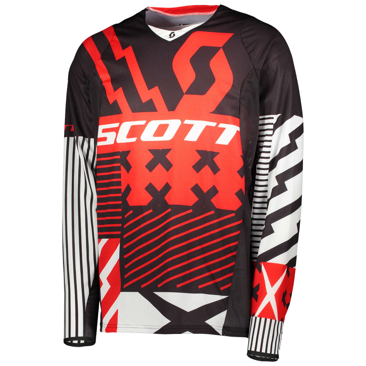 Scott Jersey 450 Patchwork Rot/Schwarz