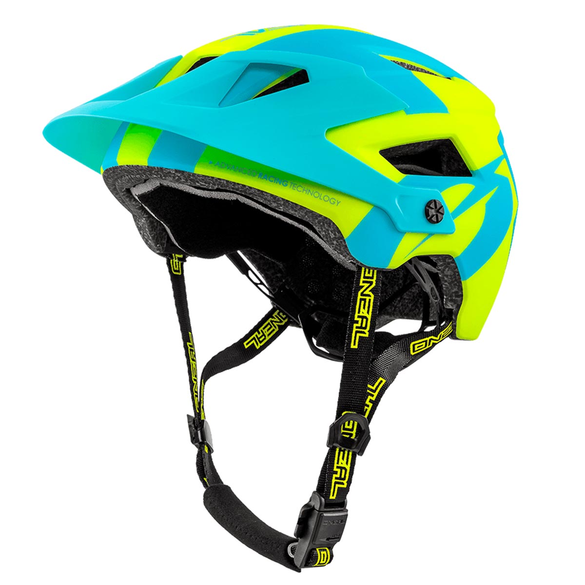 O'Neal Enduro-MTB-Helm Defender 2.0 Sliver Neongelb/Blau
