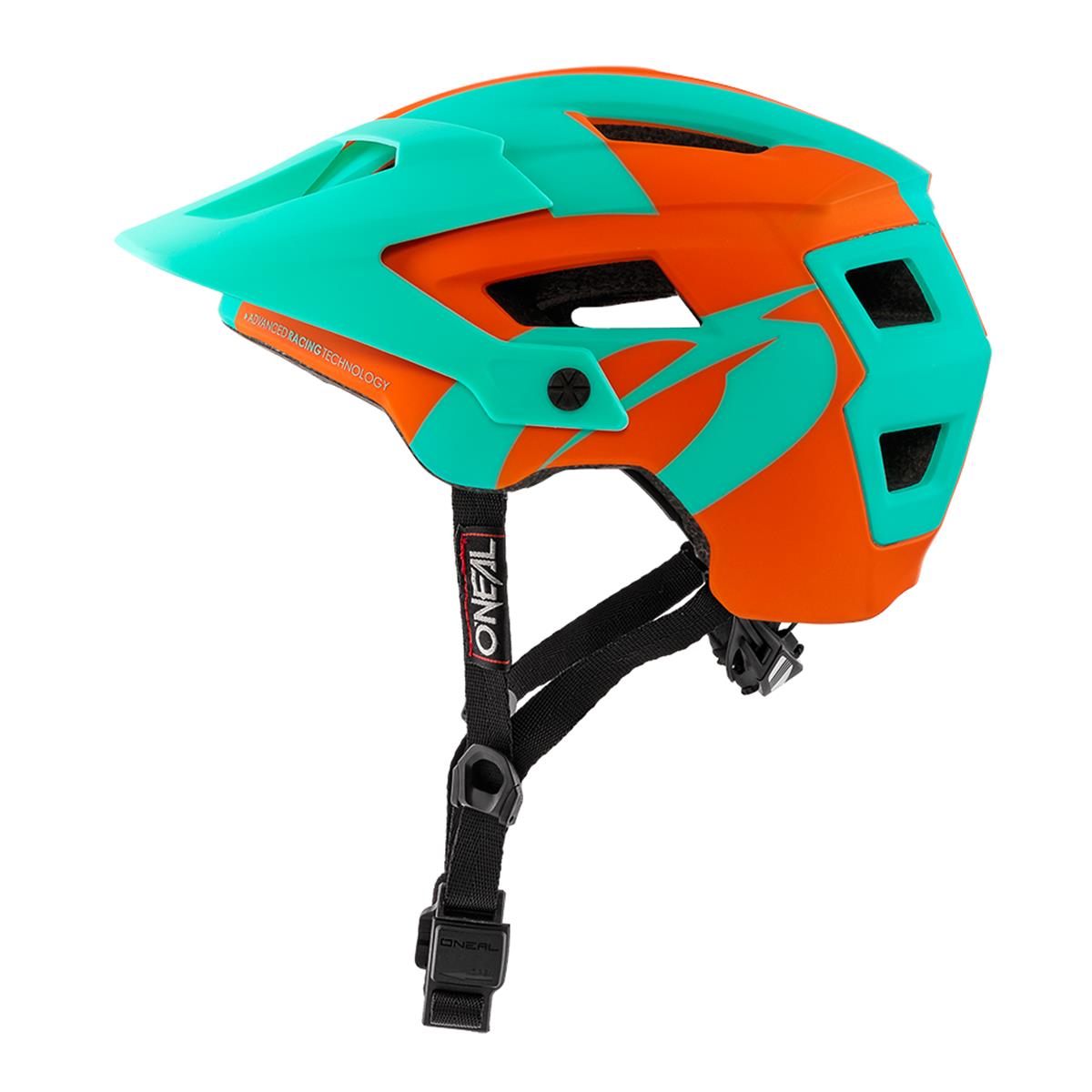 O'Neal Enduro-MTB-Helm Defender 2.0 Sliver Orange/Teal