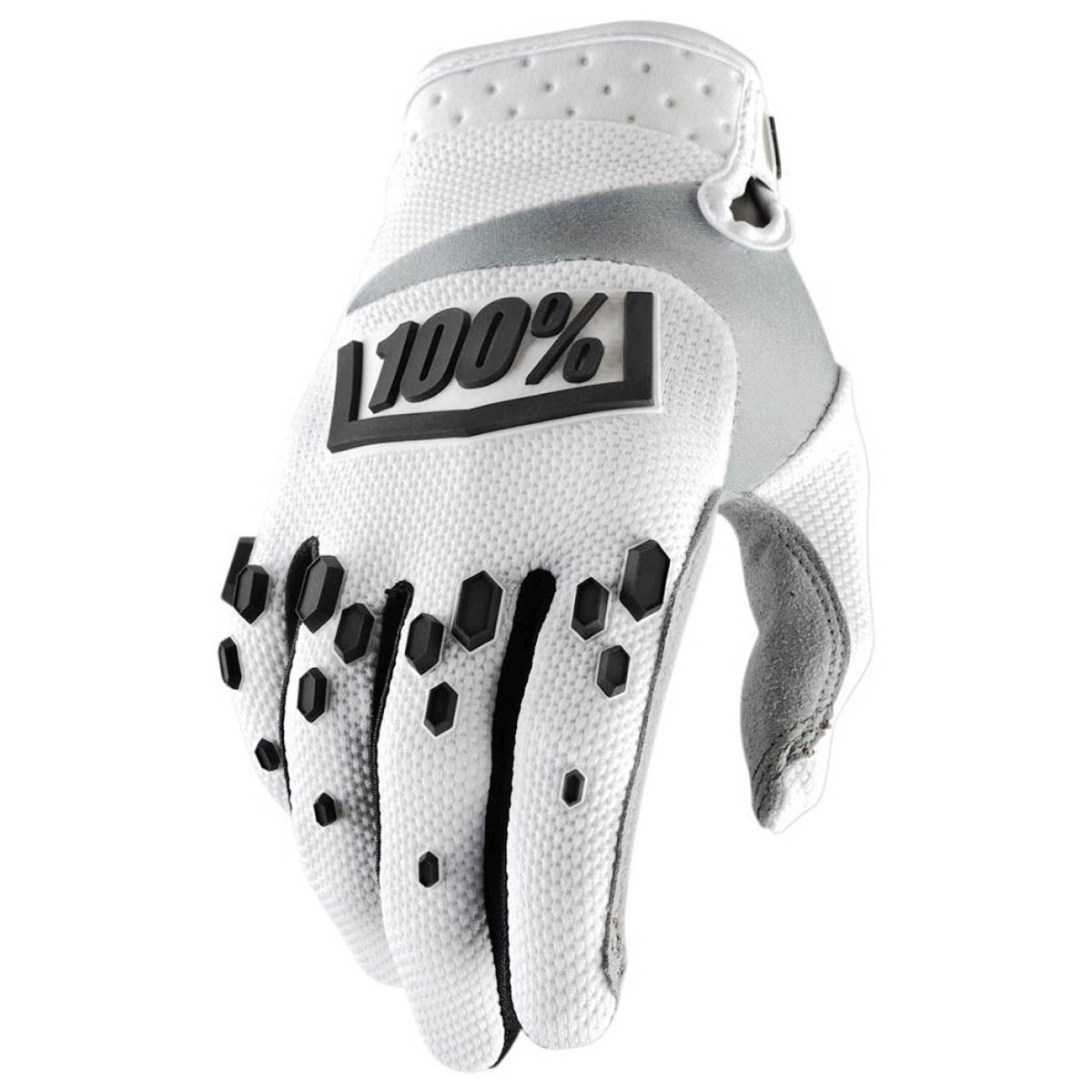 100% Bike Gloves Airmatic White/Black