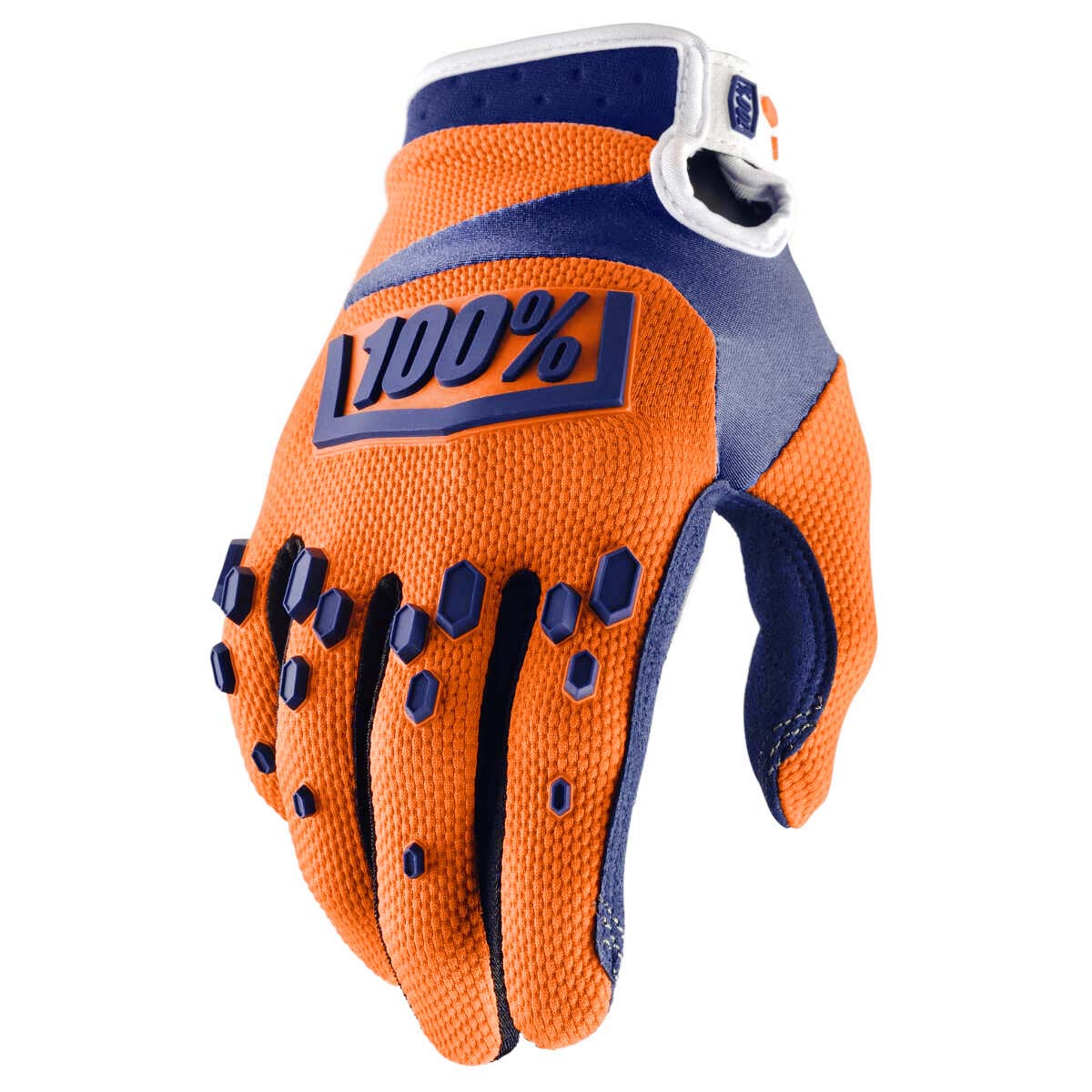 100% Kids Glove Airmatic Orange/Navy
