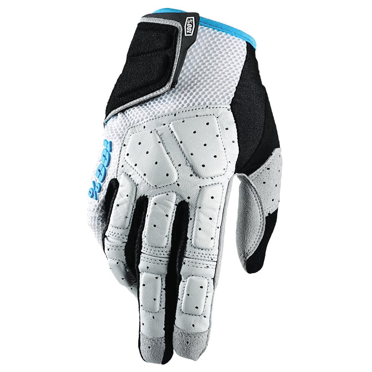 100% Bike Gloves Simi Grey/Cyan