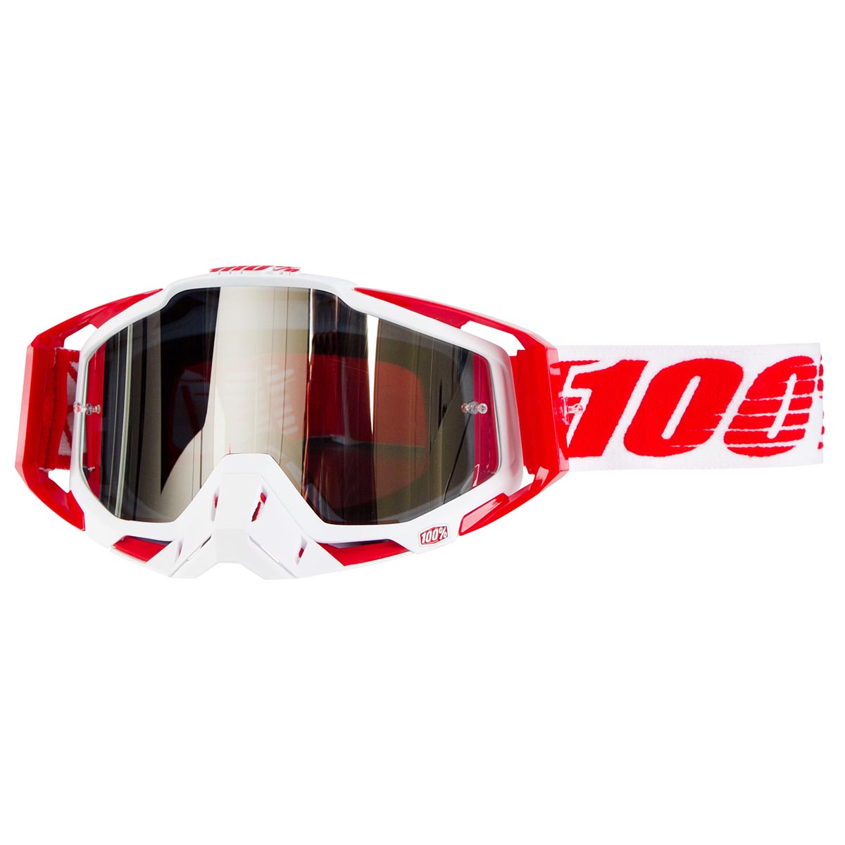 100% Crossbrille Racecraft Plus Bilal - Silber verspiegelt Anti-Fog