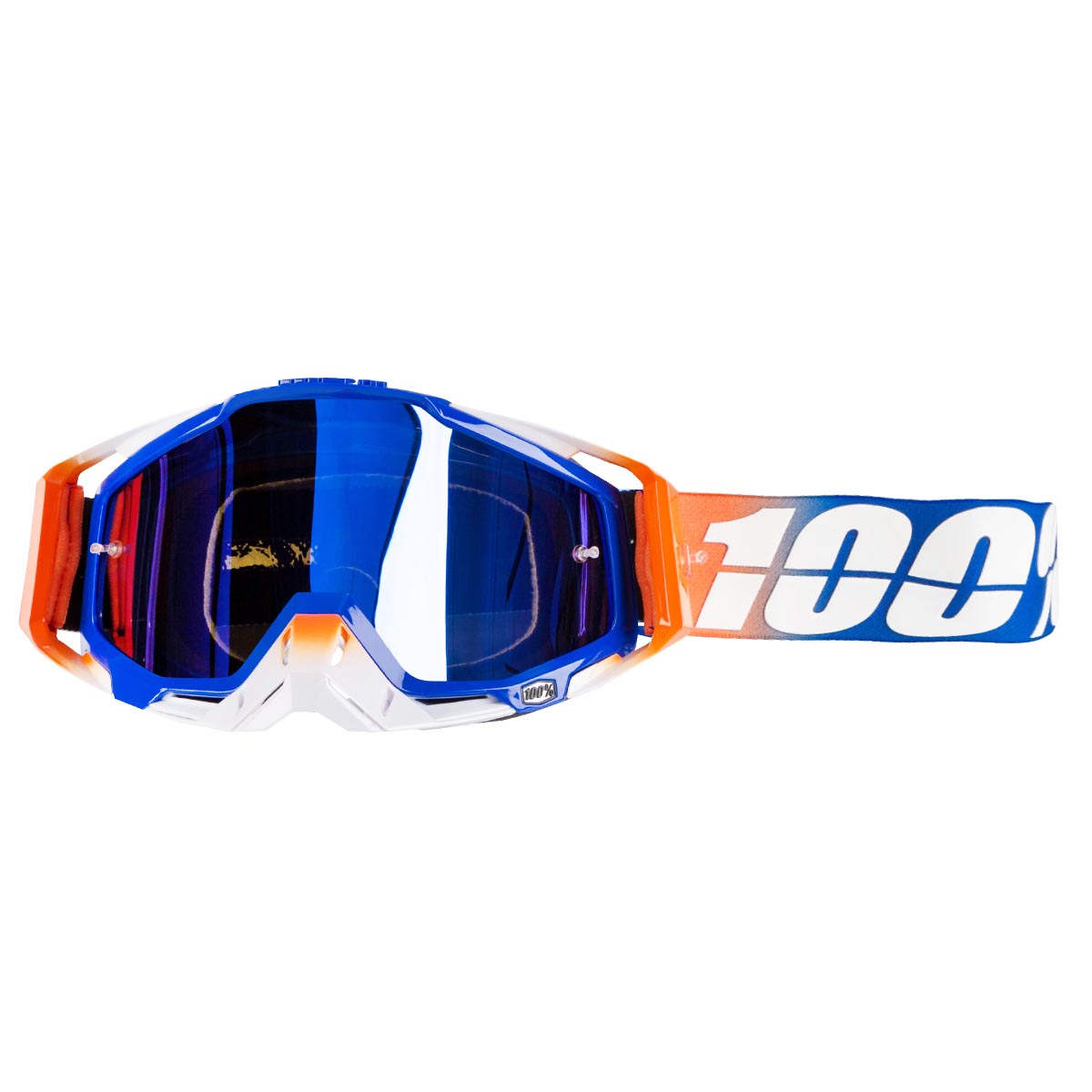 100% Crossbrille Racecraft Roxburry - Blau verspiegelt Anti-Fog