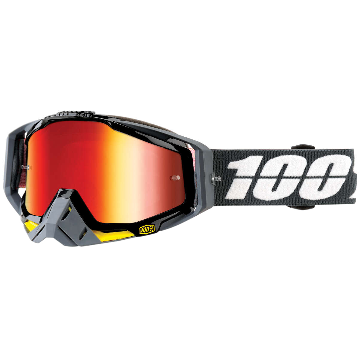 100% Crossbrille Racecraft Fortis - Rot verspiegelt Anti-Fog