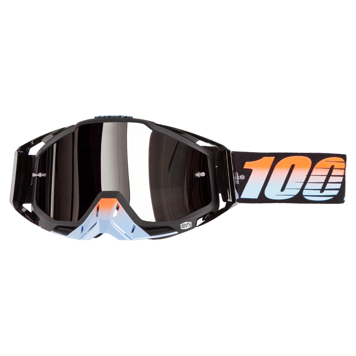 100% Maschera Racecraft Starlight - Argento Anti-Fog
