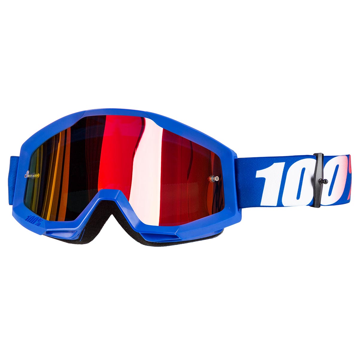 100% Crossbrille Strata Nation - Rot verspiegelt Anti-Fog