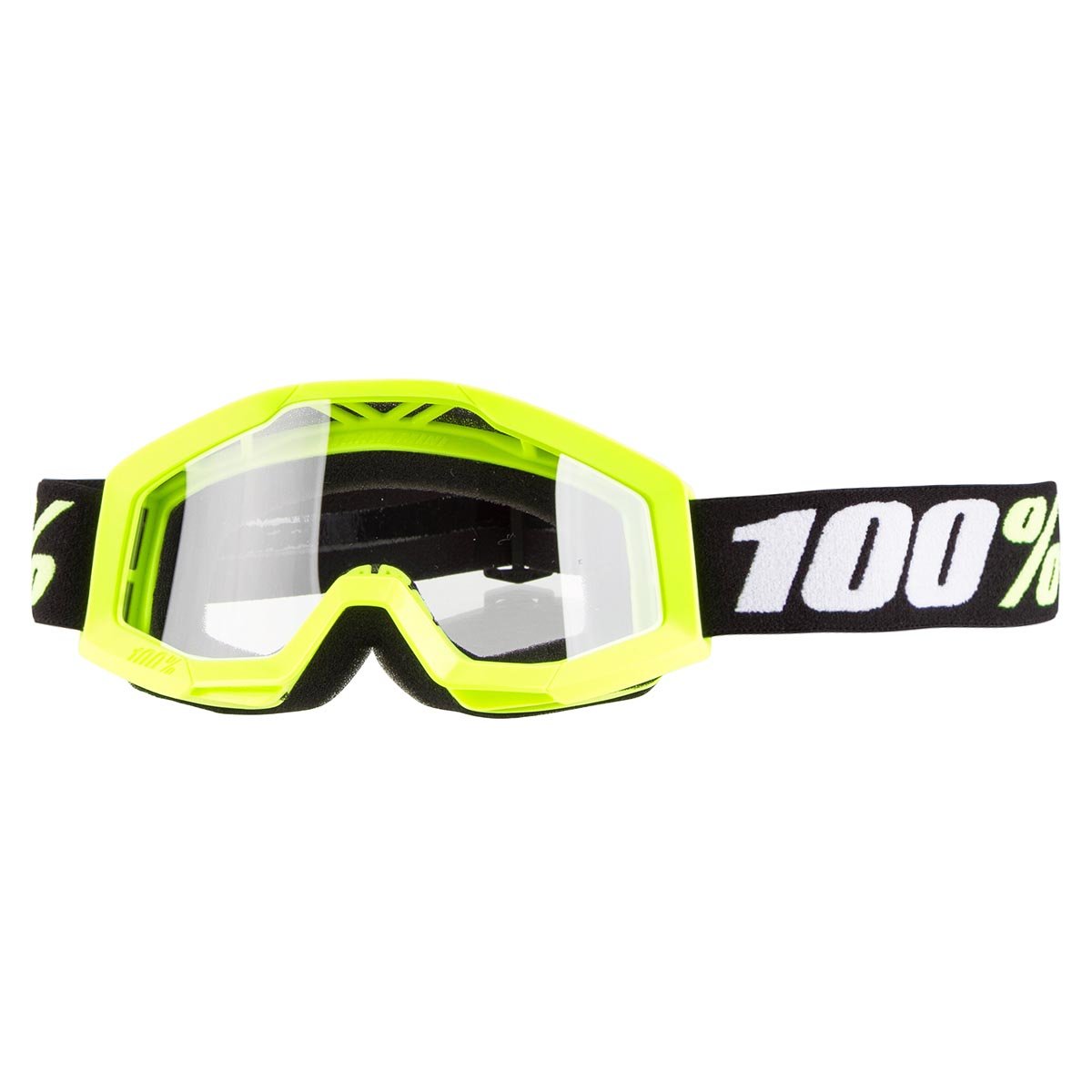 100% Kids Crossbrille Strata Mini Gelb - Klar Anti-Fog