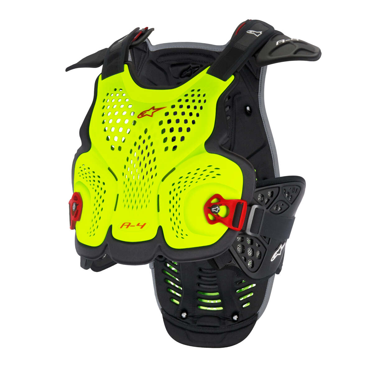 Alpinestars Chest Protector A-4 Yellow Fluo/Red - Limited Edition Black Jack