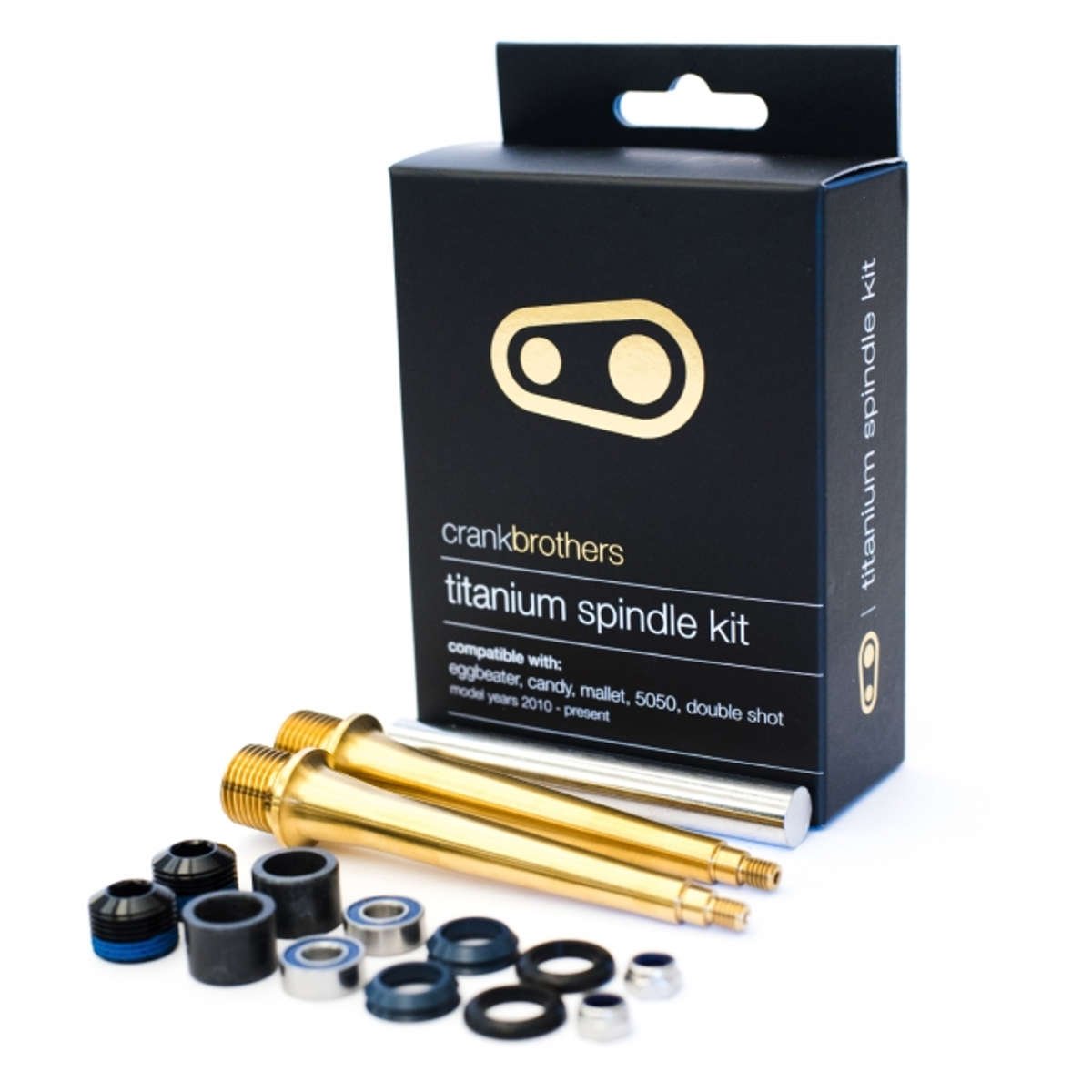 Crankbrothers Spindle Upgrade Kit  Titanium, Bearings included