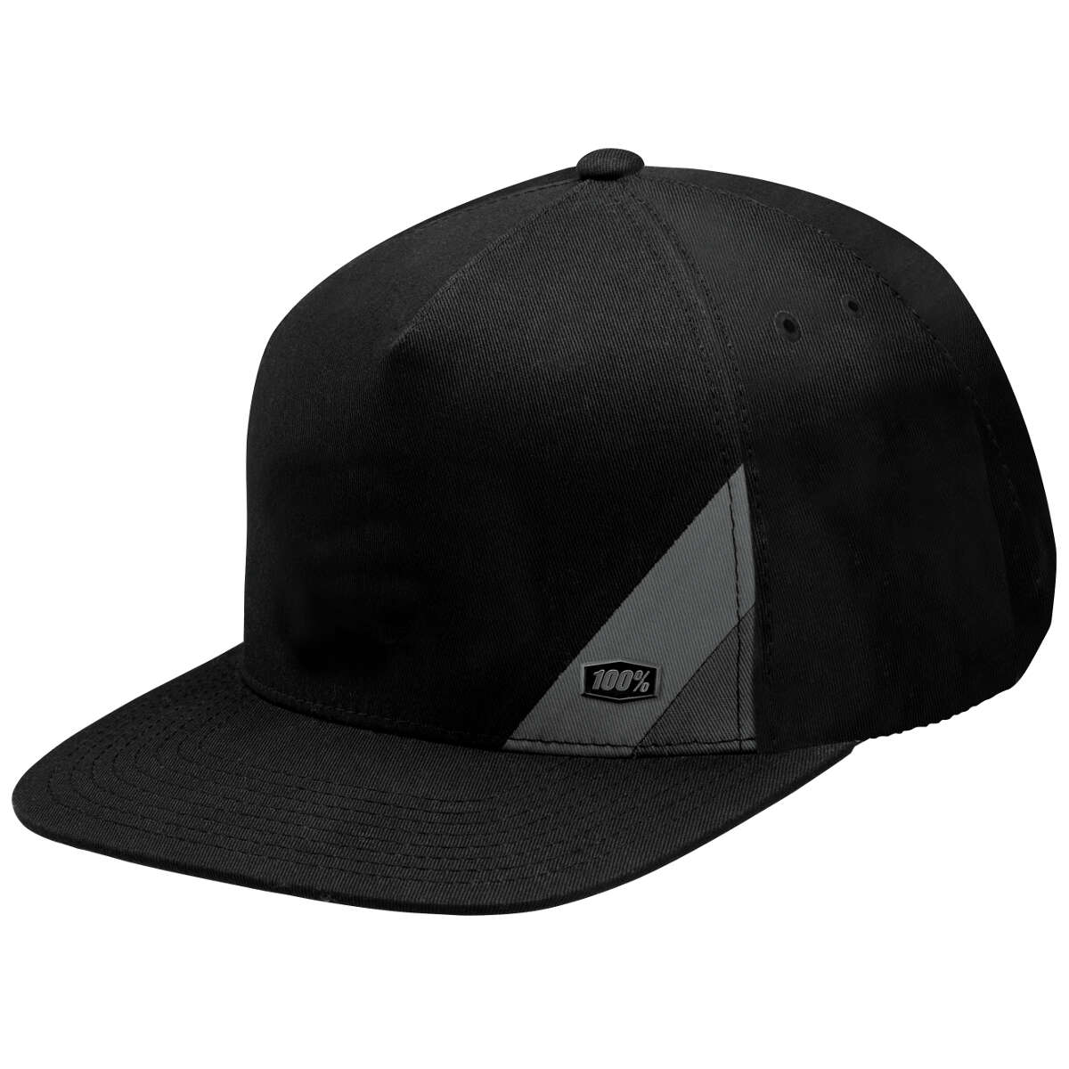 100% Casquette Snap Back Waxed Black