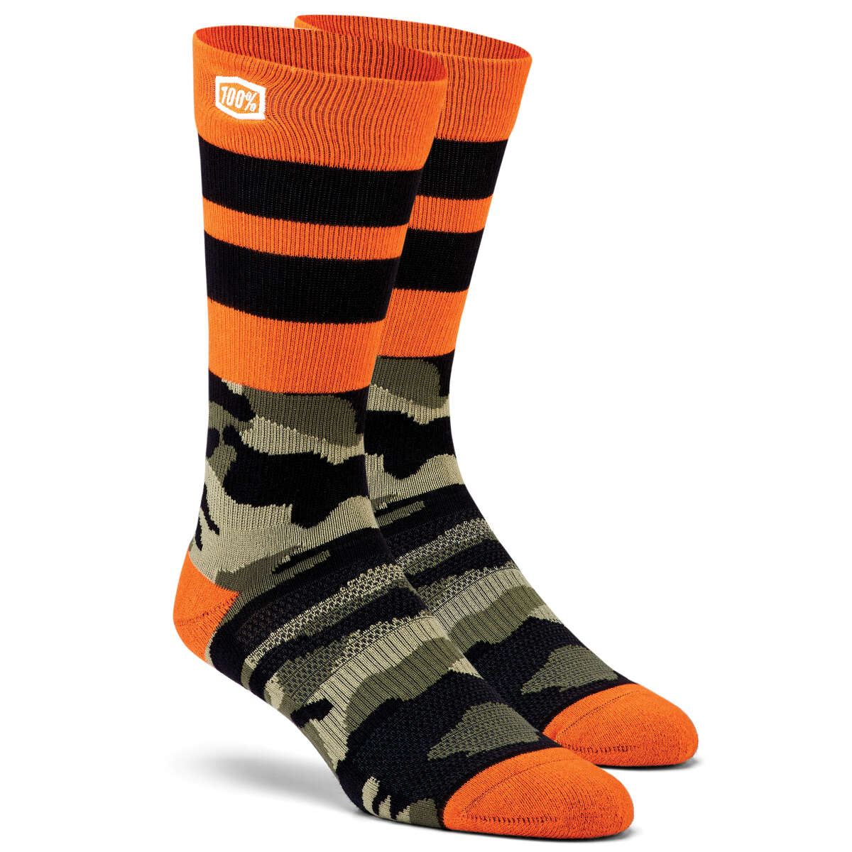 100% Chaussettes Troop Camo Black/Green