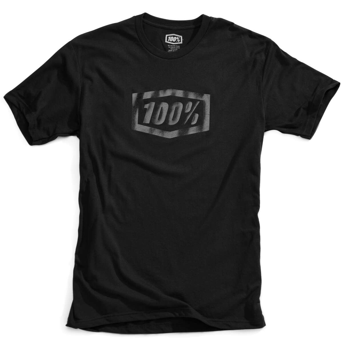 100% T-Shirt Essential Schwarz/Schwarz