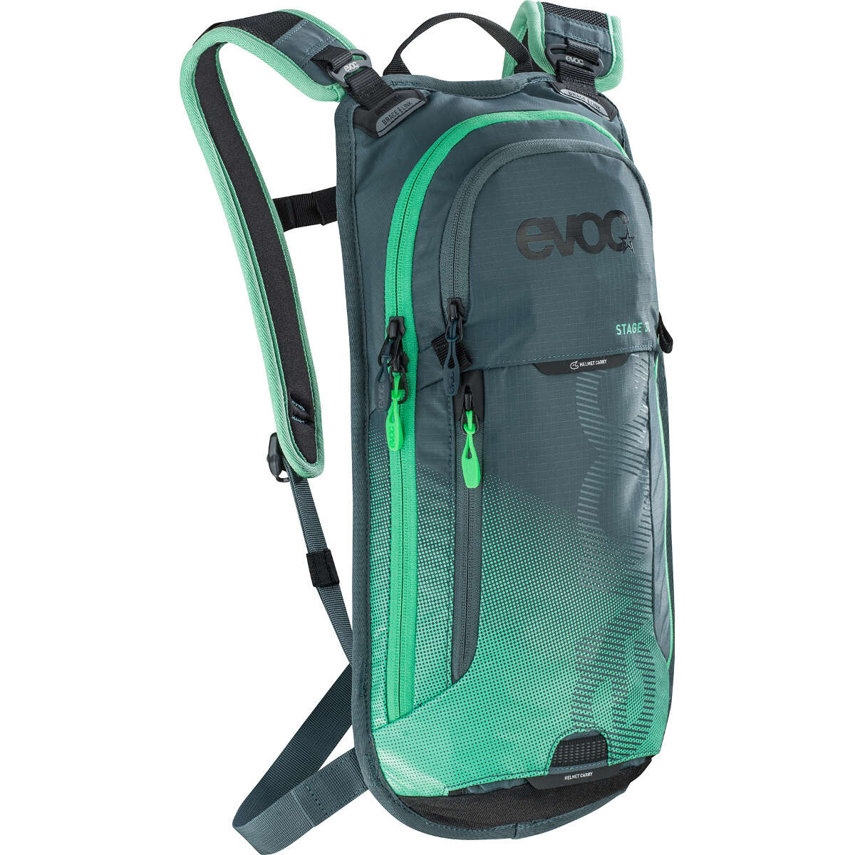 Evoc Backpack with Hydration System Compartment Stage Slate/Neon Green, 3 Liter