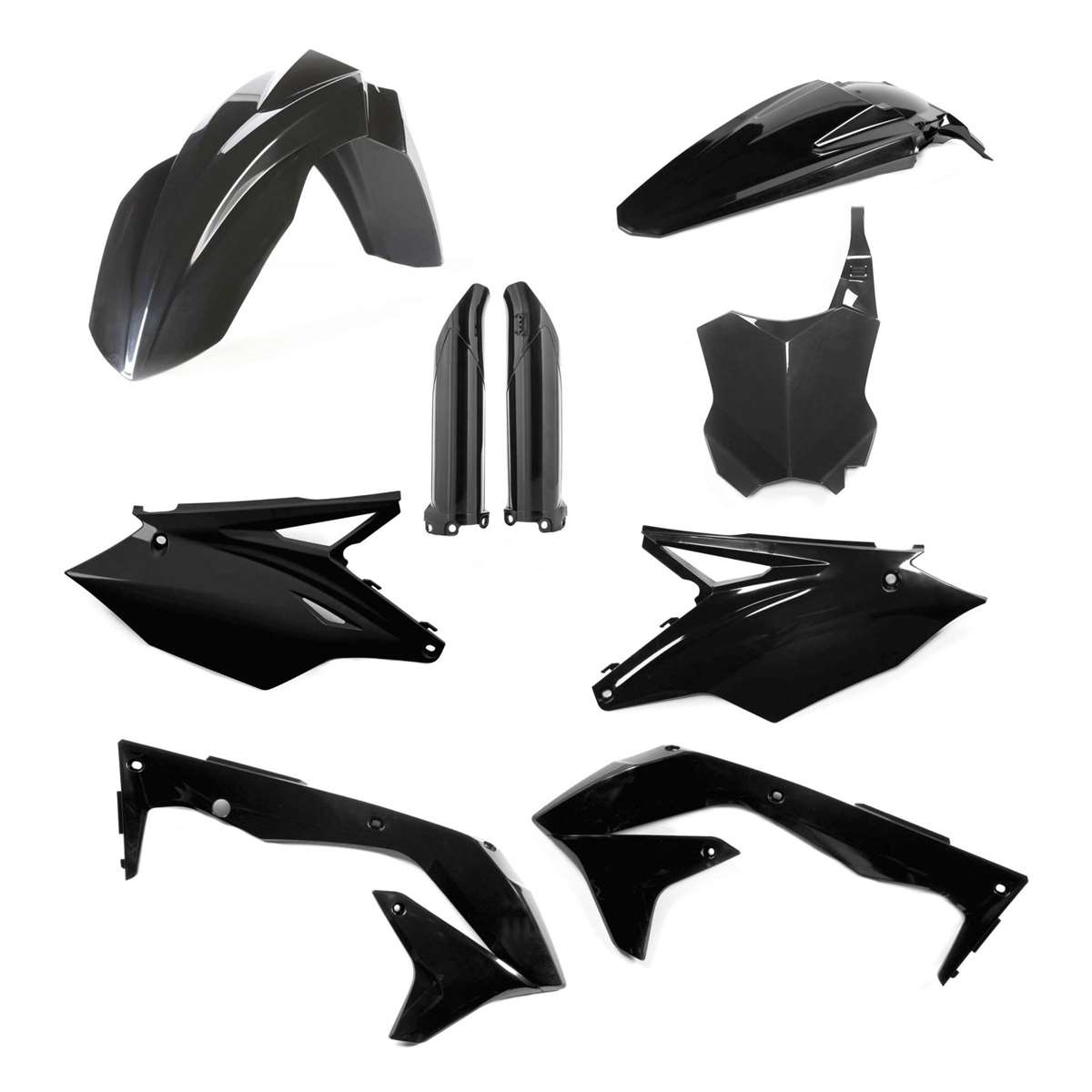Acerbis Plastic Kit Full-Kit Kawasaki KXF 450 16-18, Black