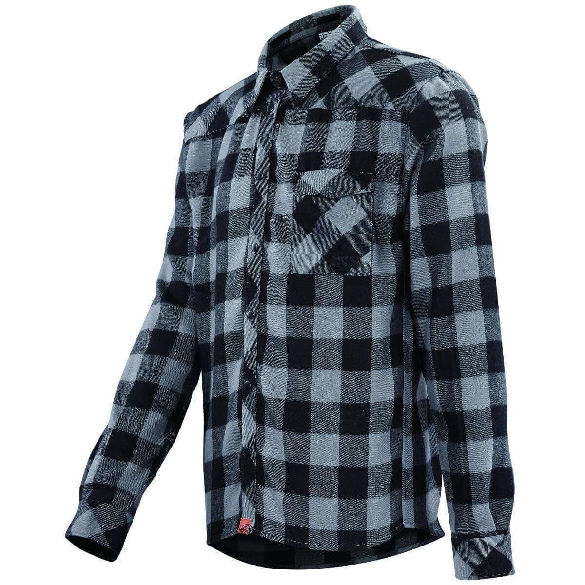 IXS Flannel Shirt Long Sleeve Escapee Black/Anthracite