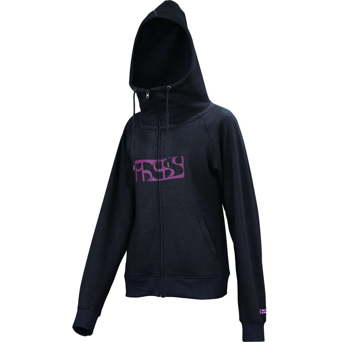 IXS Girls Zip Hoodie Brand Black/Purple