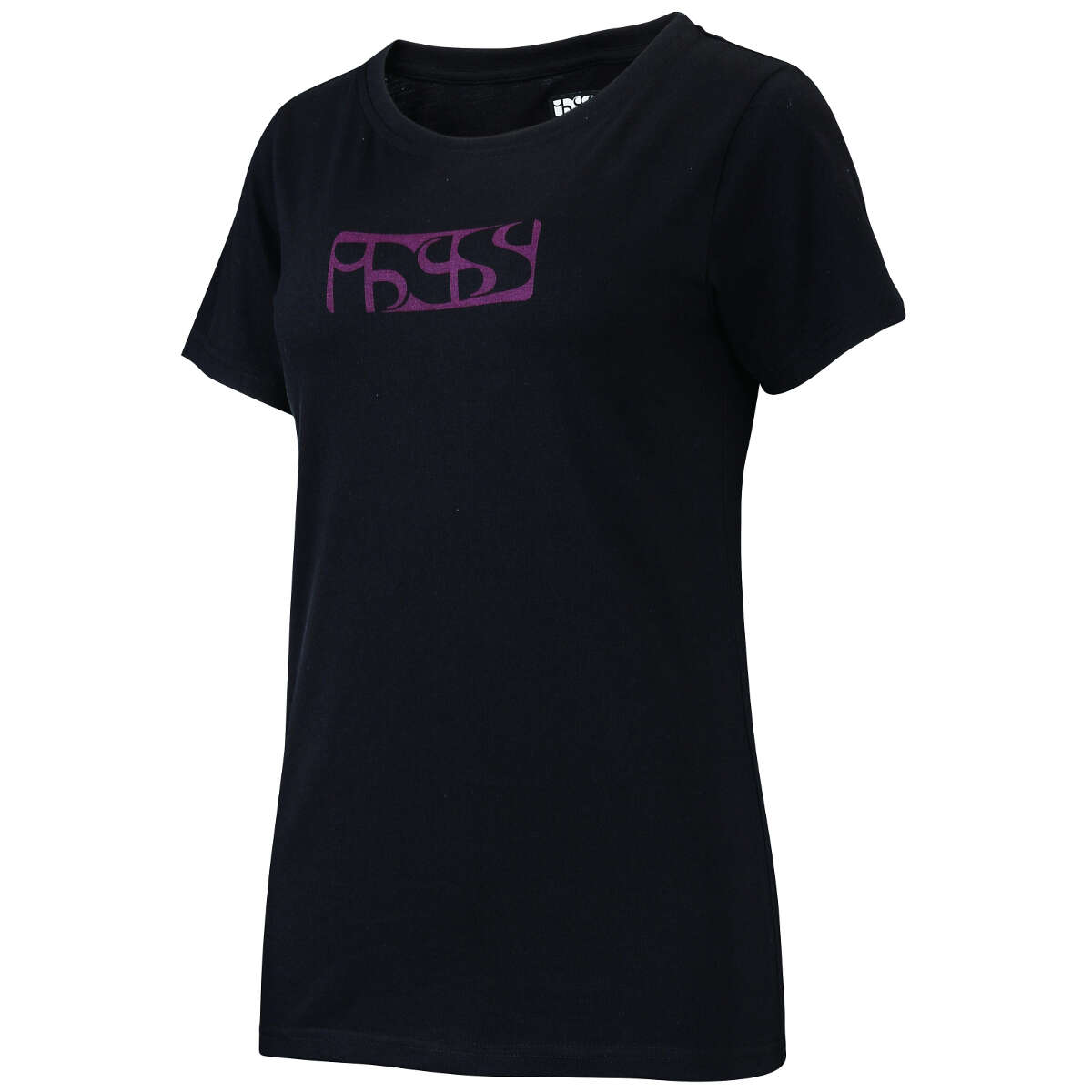 IXS Donna T-Shirt Brand Nero/Aubergine