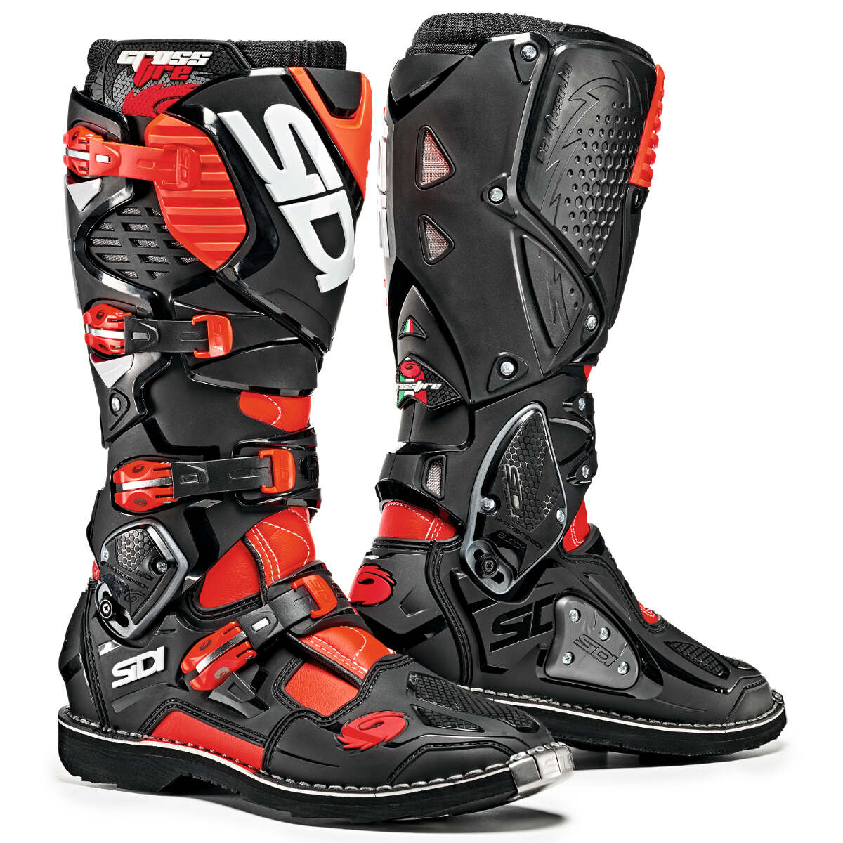 Sidi MX Boots Crossfire 3 Black/Fluo Red