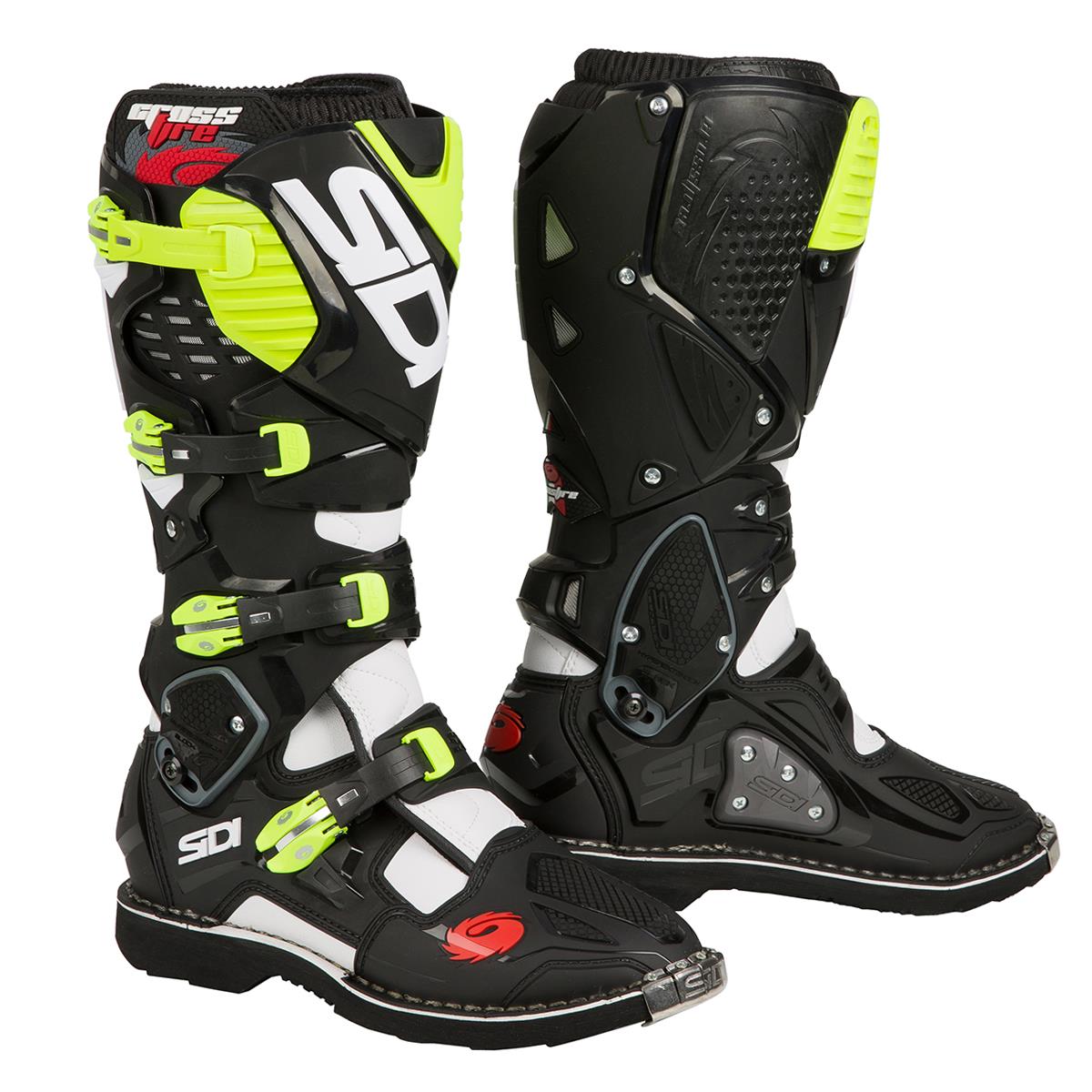 Sidi MX Boots Crossfire 3 White/Black/Neon Yellow