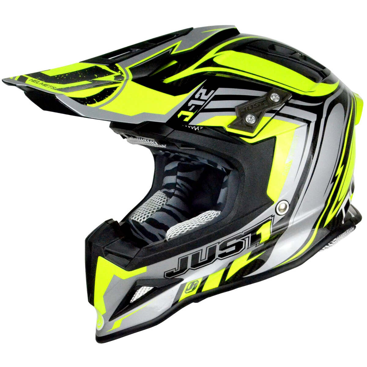 Just1 Casque MX J12 Flame Yellow/Black