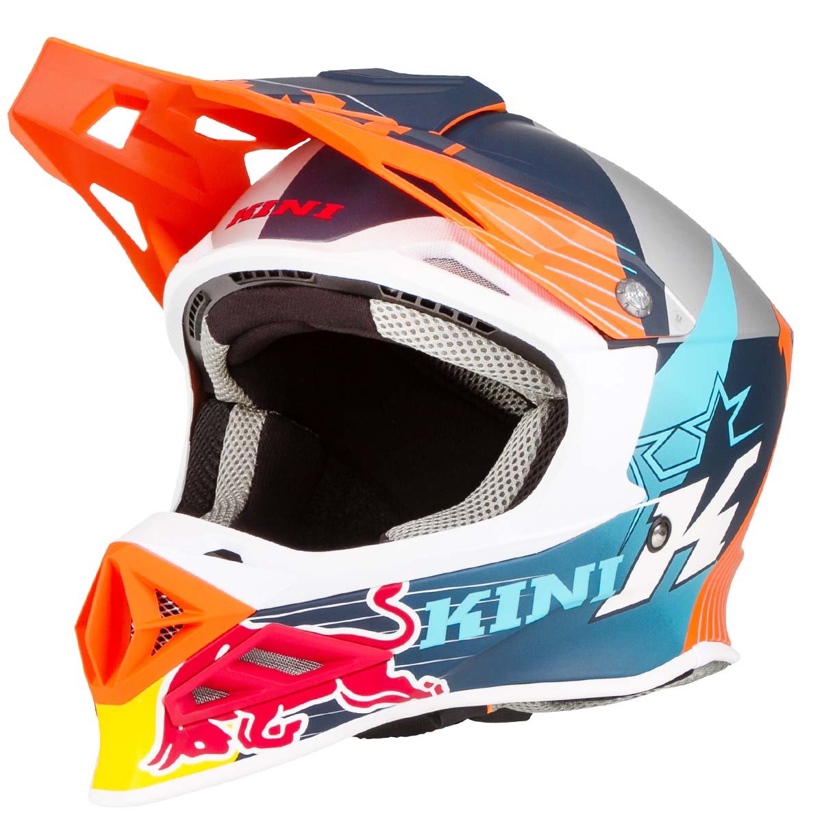 Kini Red Bull Helm Competition Orange/Weiß/Navy
