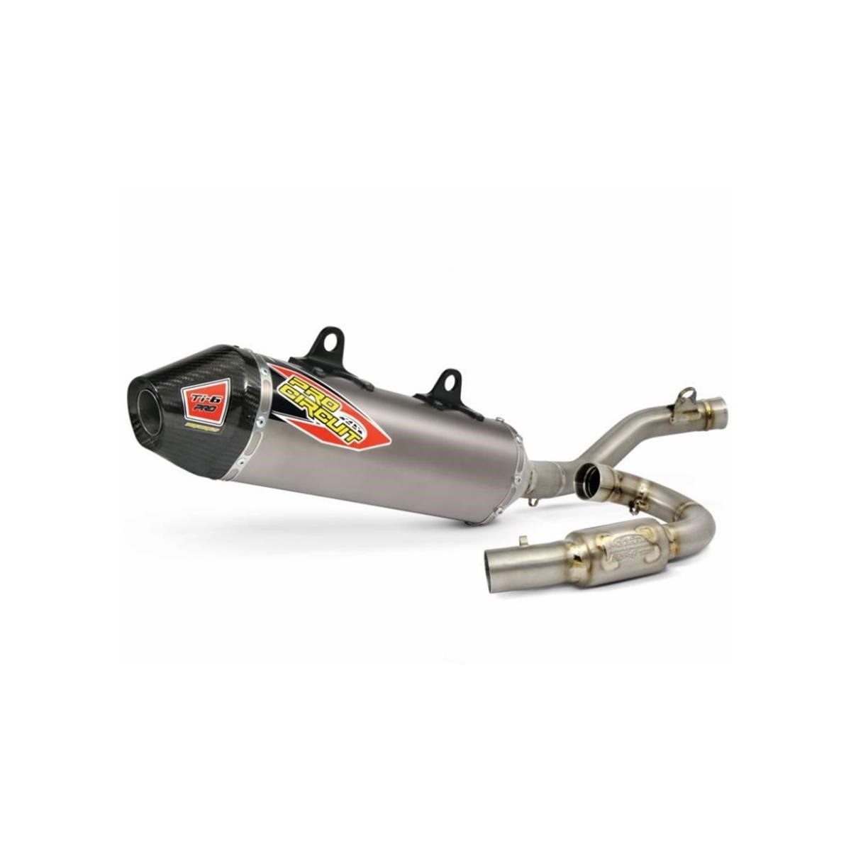 Pro Circuit Exhaust System T-6 Yamaha YZF 450 18-19, Stainless Steel/Titanium/Carbon