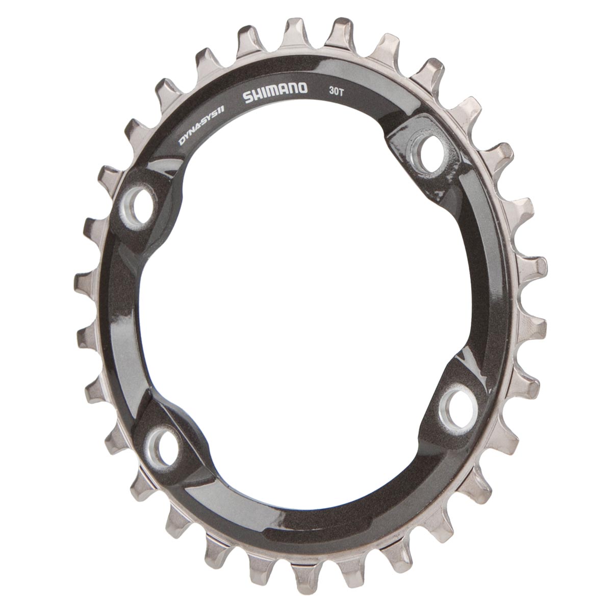 Shimano MTB Chain Ring FC-M8000 Black/Silver, 96/64 mm, 11-Speed, 30 Teeth