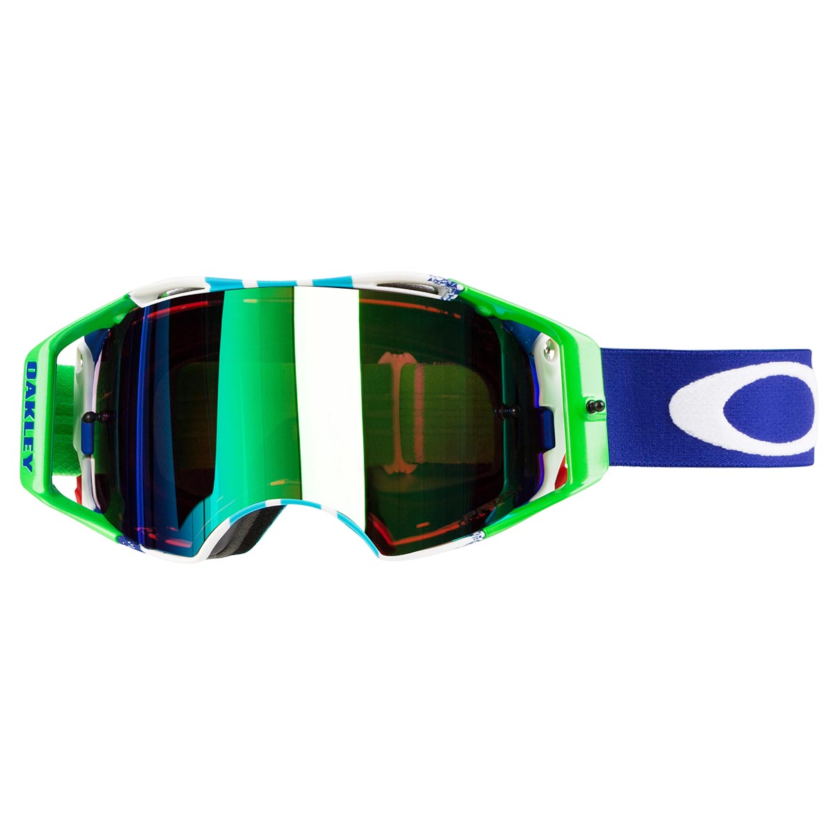 Oakley MX Goggle Airbrake MX Pinned Race Blue/Green - Prizm MX Jade Anti-Fog