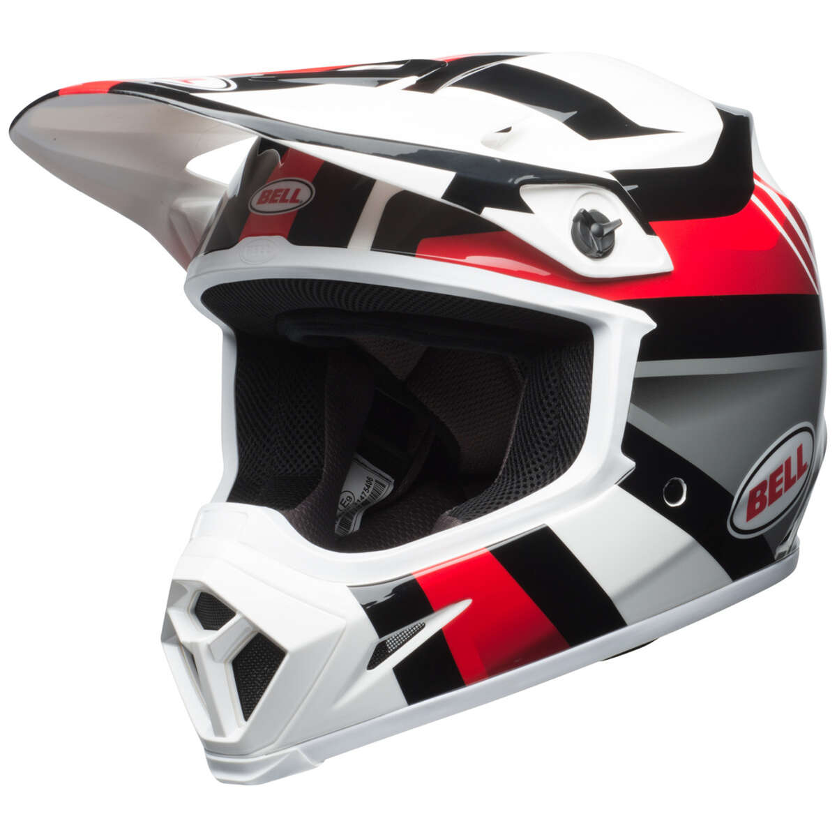 Bell Casque MX Moto-9 Mips Marauder - White/Black/Red