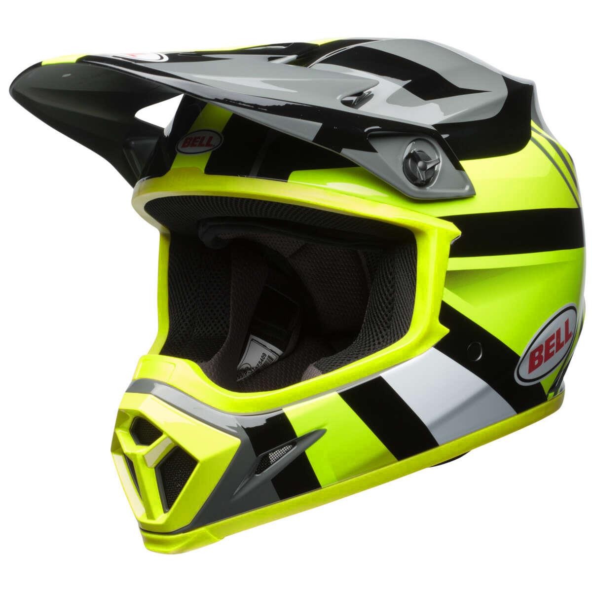 Bell Motocross-Helm Moto-9 Mips Marauder - Hi-Viz Gelb/Schwarz