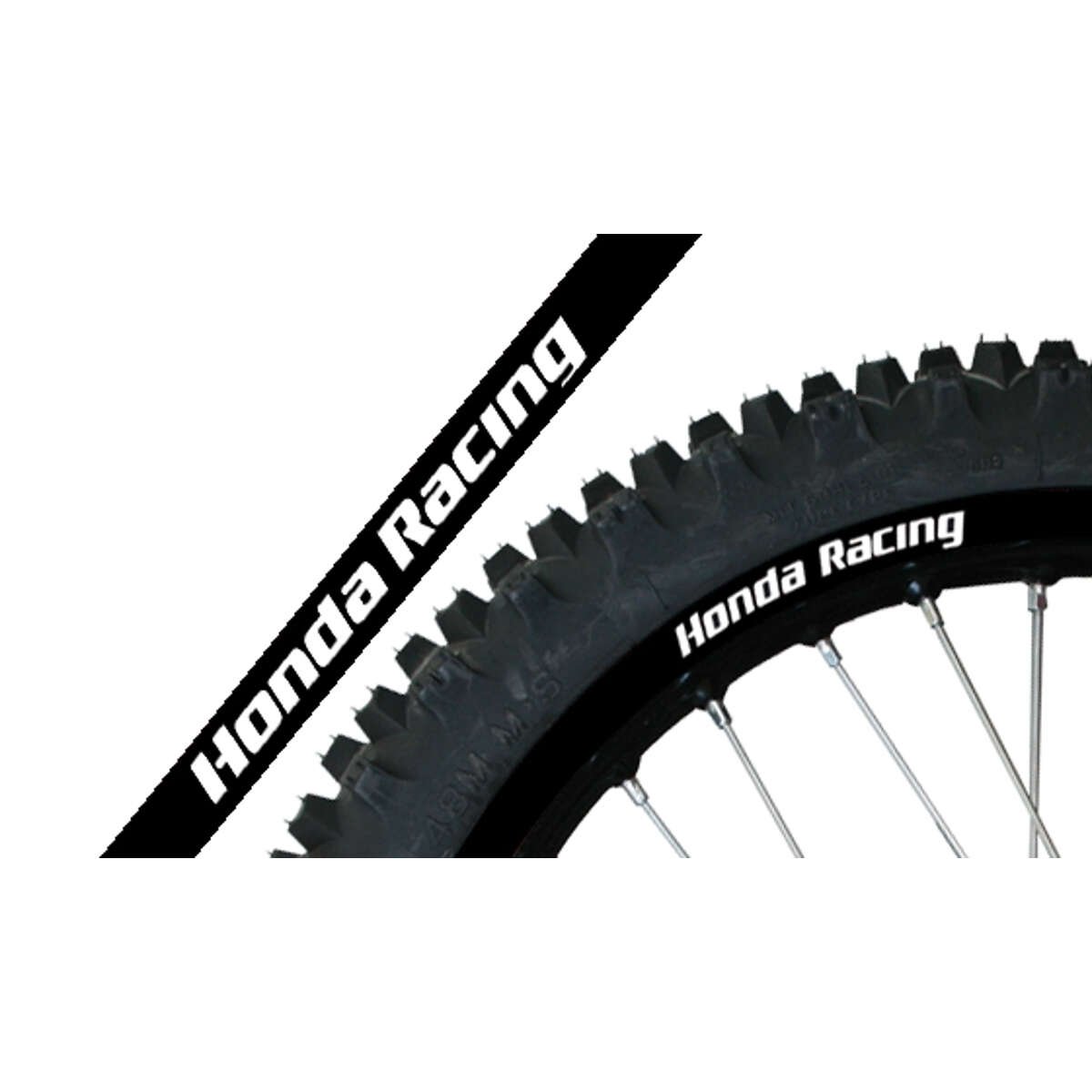 Blackbird Racing Rim Decals  fit 18 Inches/19 Inches, Honda Racing Black