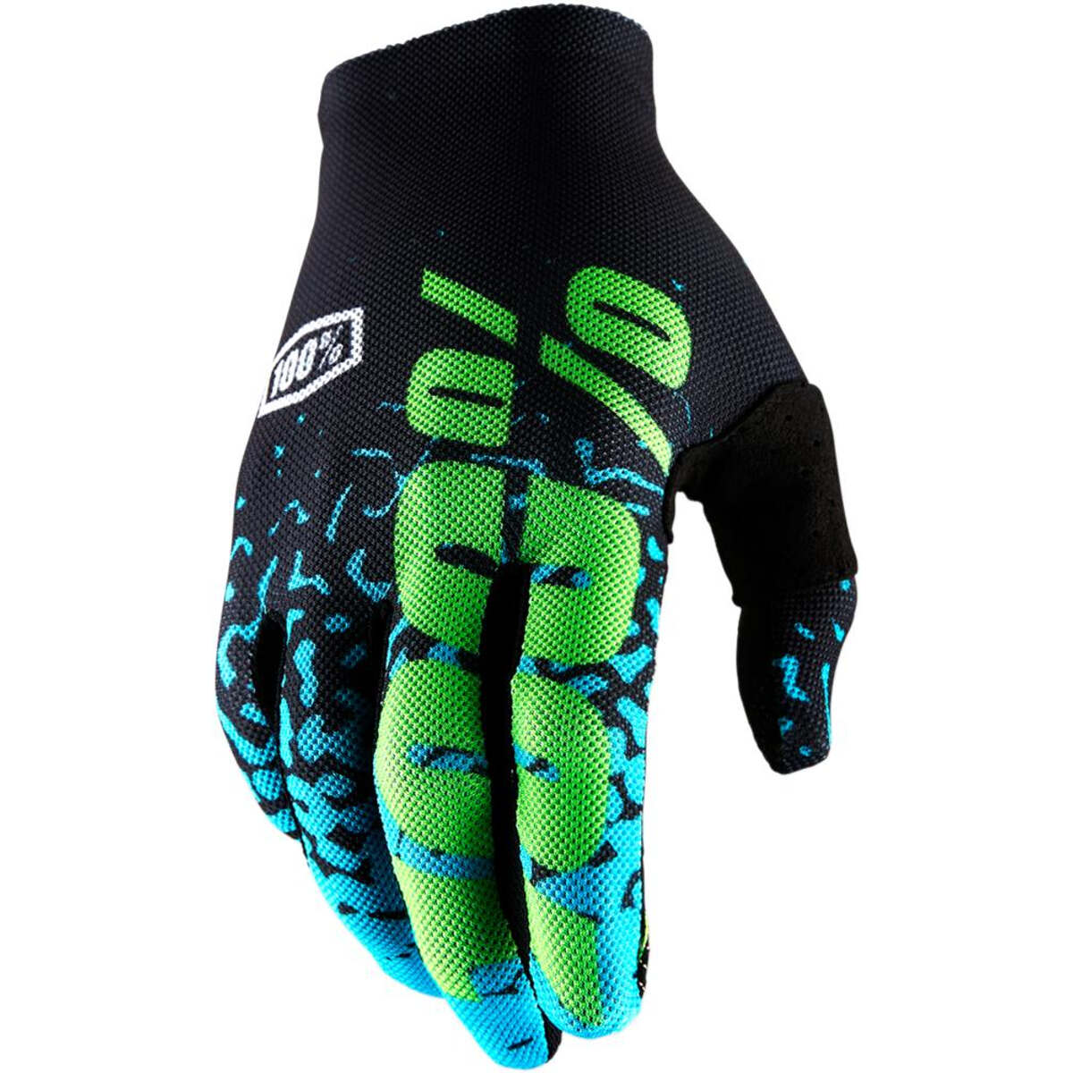 100% Bike Gloves Celium 2 Flash Black/Cyan