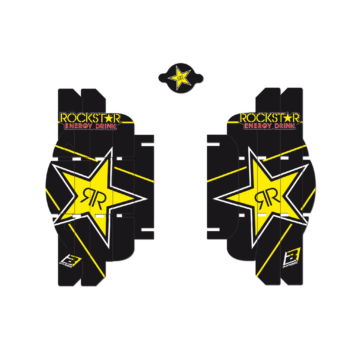 Blackbird Racing Autocollants pour Grille de Radiateur Rockstar Energy Honda CR-F 250 04-09, Black/Yellow