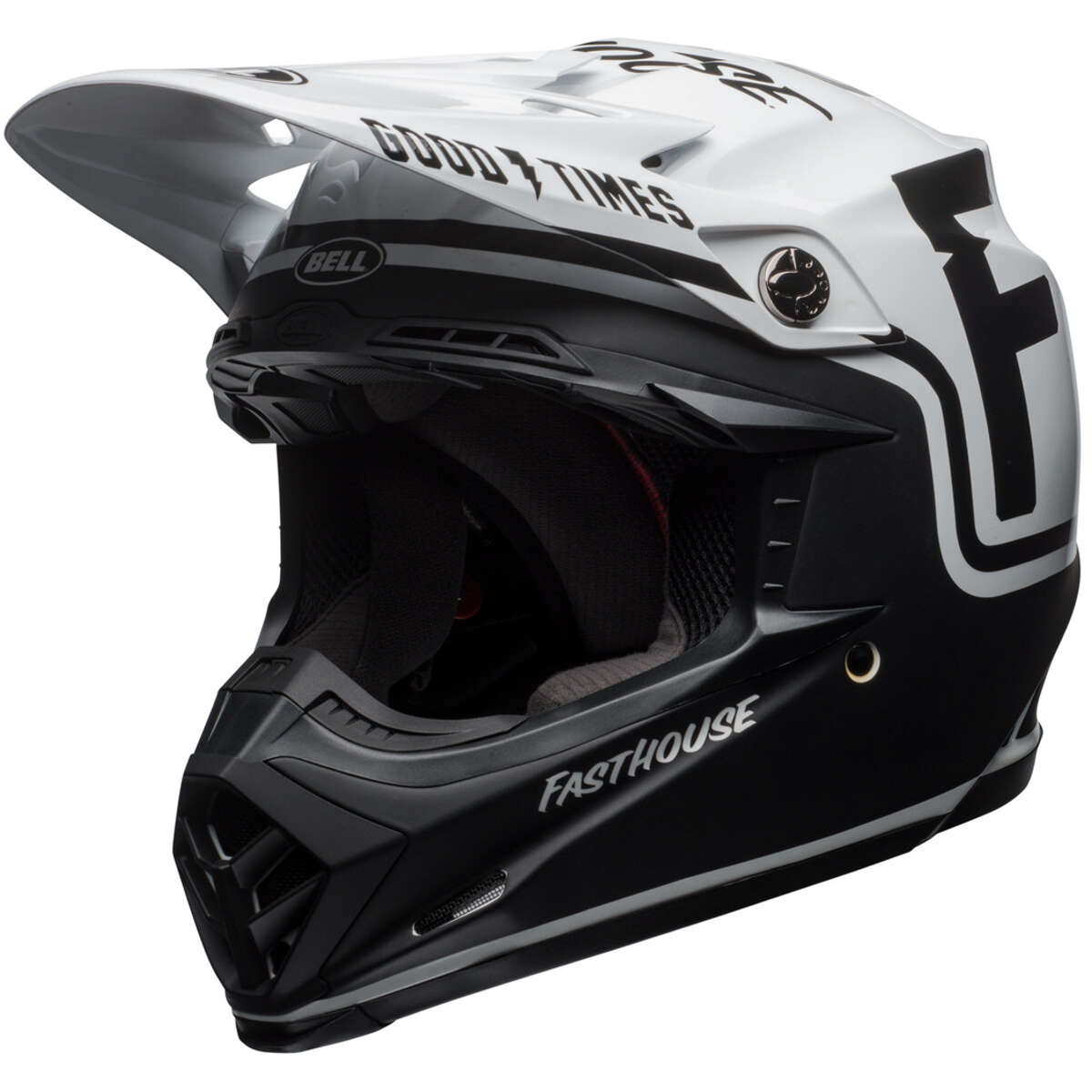 Bell Casque MX Moto-9 Mips Fasthouse - Matte Black/White