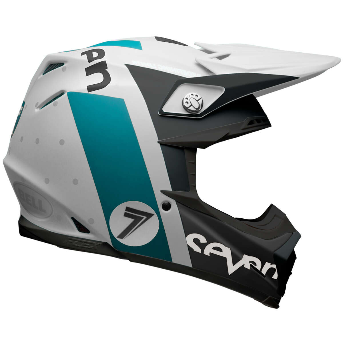 Bell MX Helmet Moto-9 Carbon Flex Seven Flight Aqua - Matte