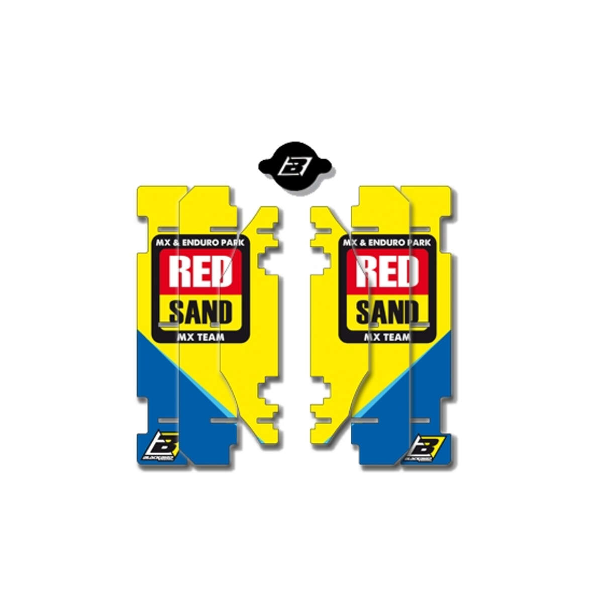Blackbird Racing Radiator Shroud Decals Replica Suzuki RM 125/250 01-17, World MXGP '17, Yellow/Blue