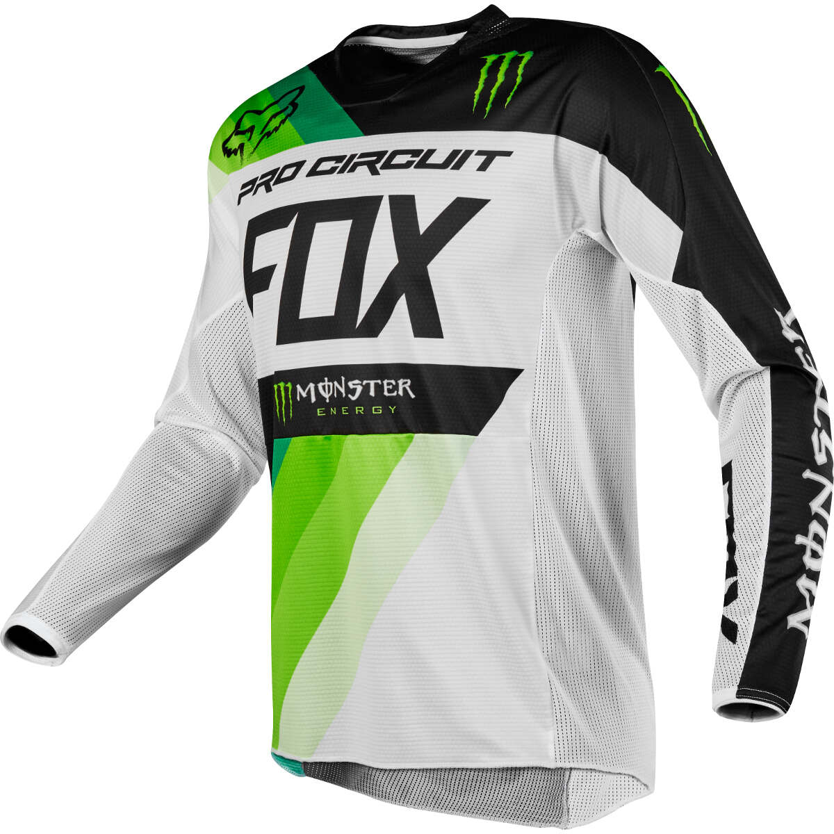 Fox Maglia MX 360 Draftr White/Green - Monster Pro Circuit