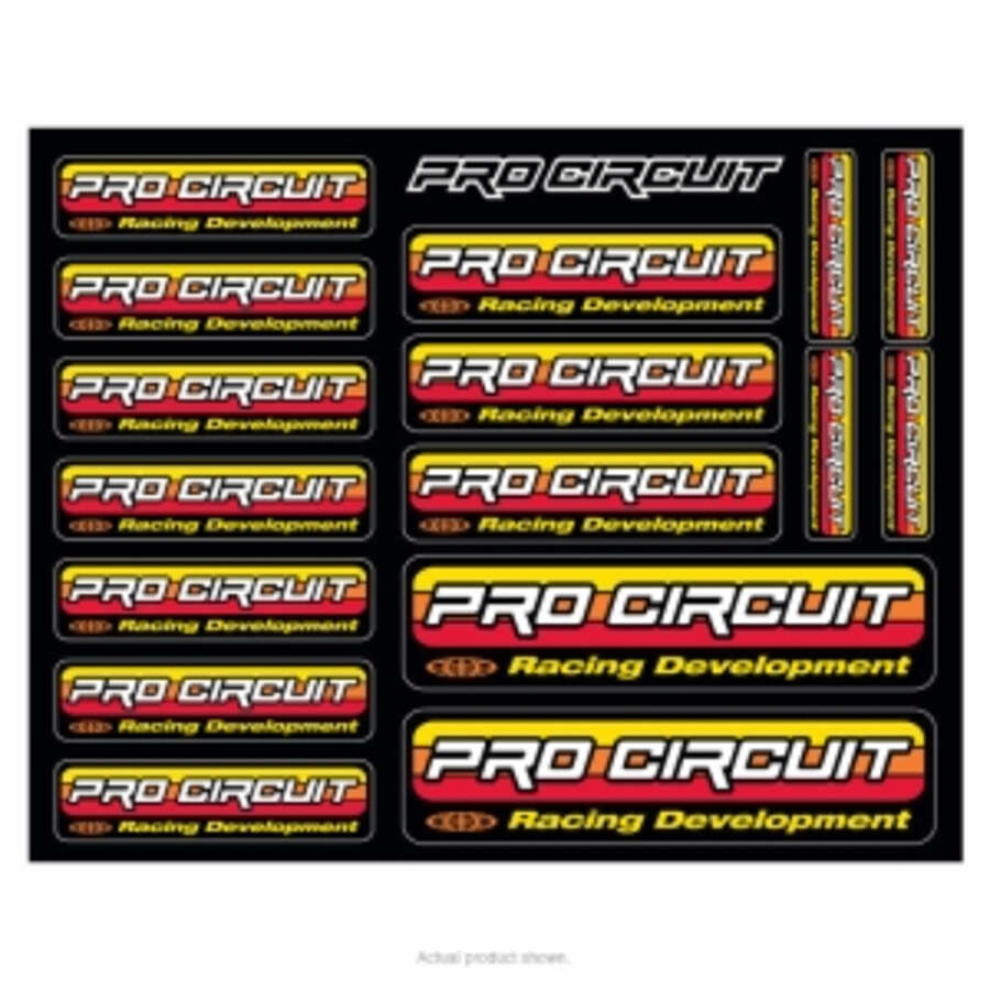 Pro Circuit Sticker Sheet  Original Logo, 33.5 x 26 cm (13.25 Inches x 10.25 Inches)