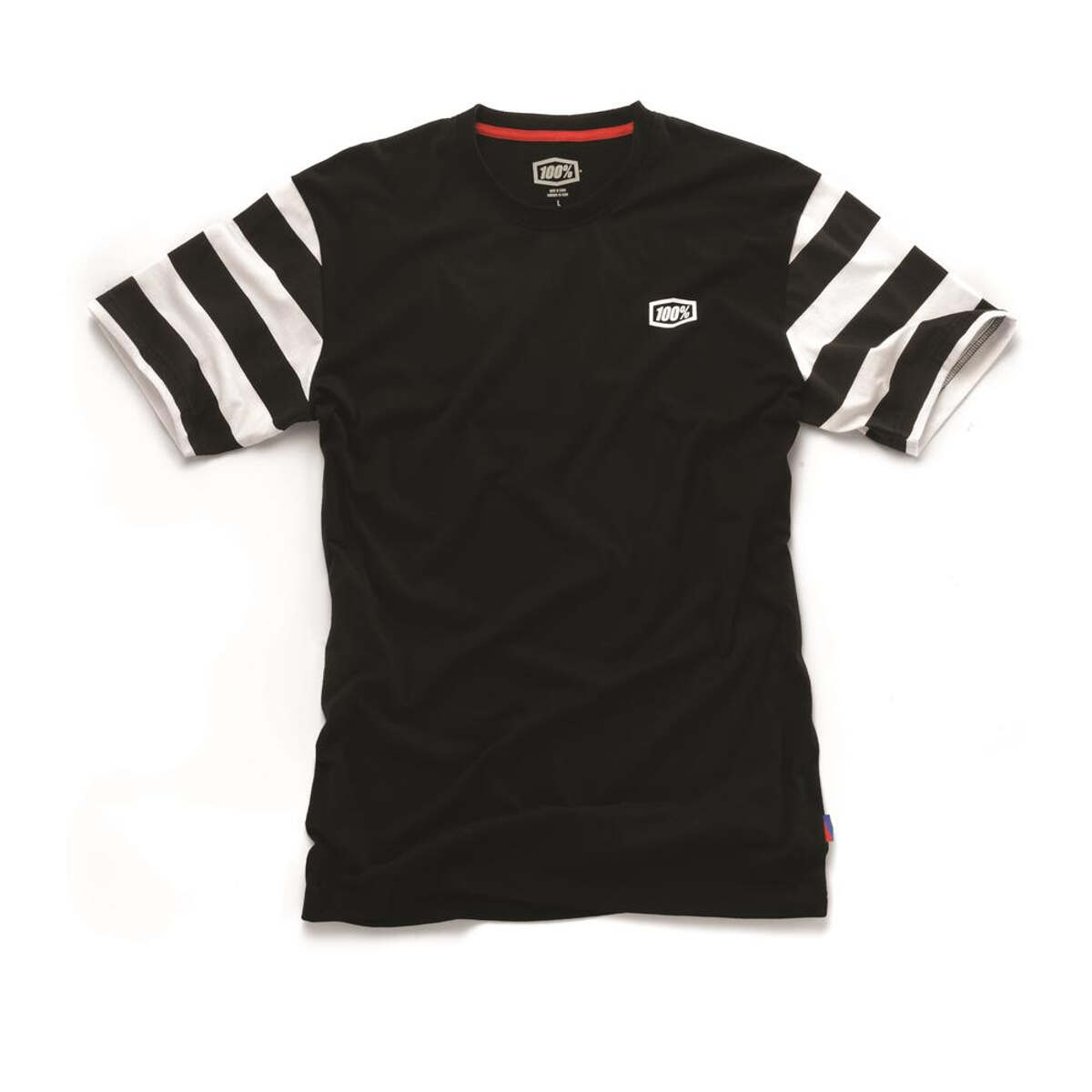 100% T-Shirt Folsom Schwarz/Weiß Stripes