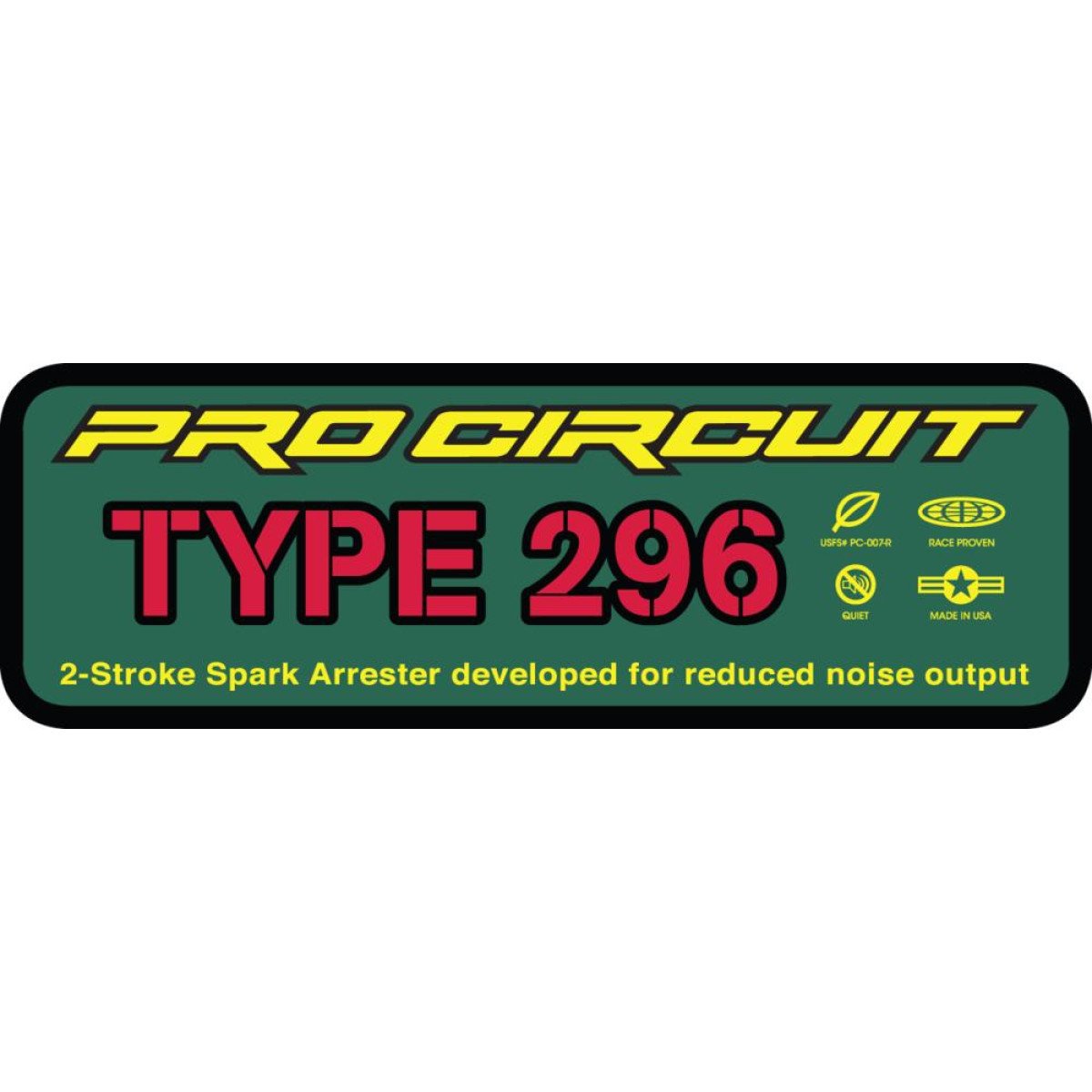 Pro Circuit Silencer Sticker  for Type 296 Silencer
