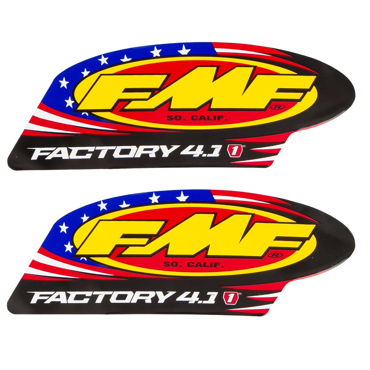 FMF Silencer Sticker  Factory 4.1, Aluminum, 2-pack