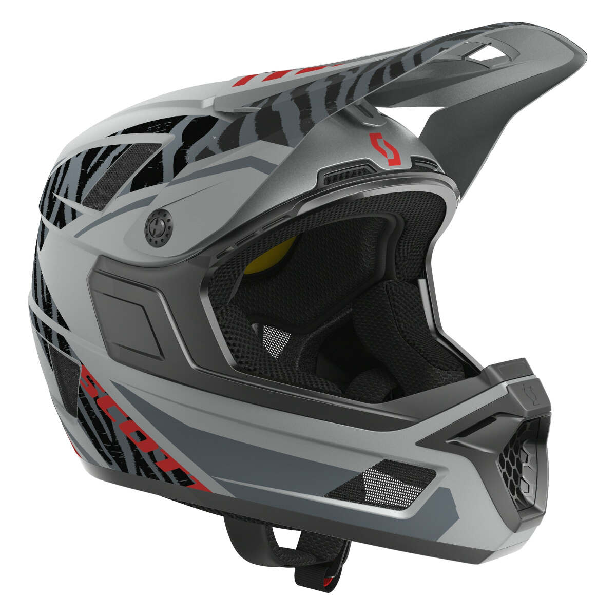 Scott Downhill-MTB Helm Nero Plus Grau/Rot