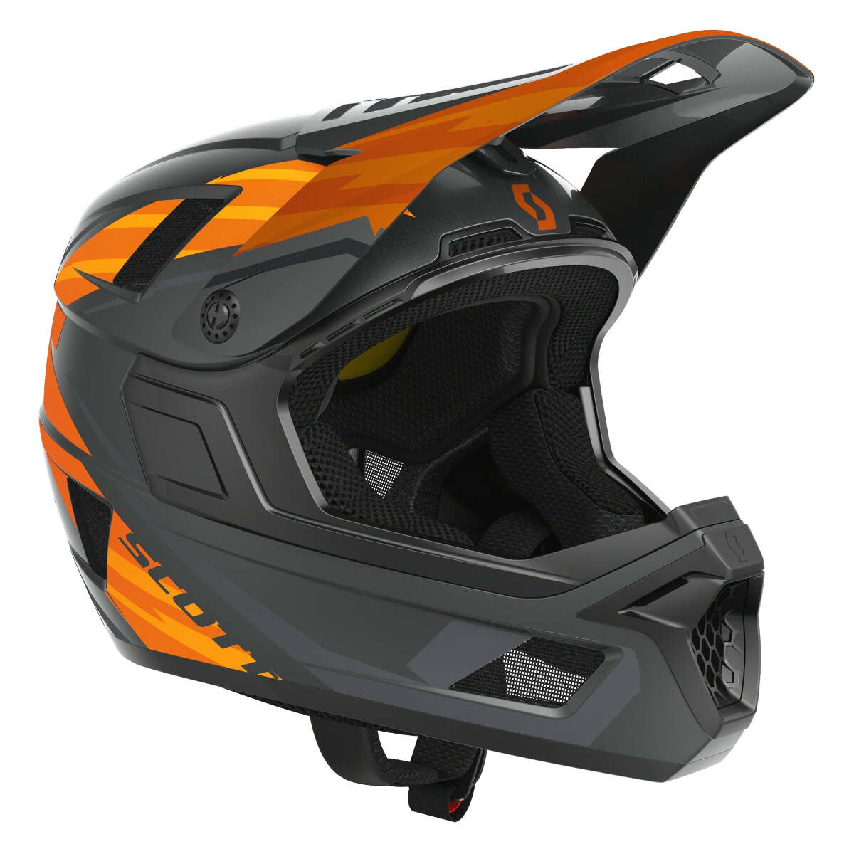 Scott Downhill-MTB Helm Nero Plus Schwarz/Orange