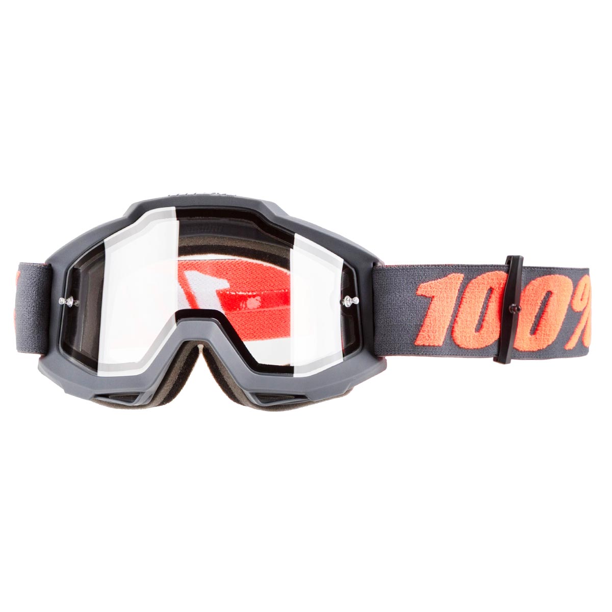 100% Masque Accuri Enduro Gunmetal - Transparent Anti-Fog