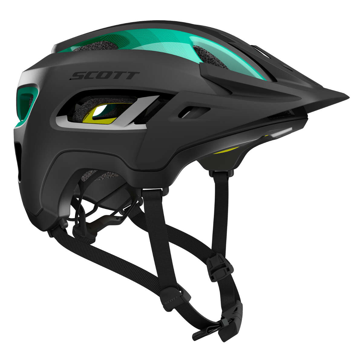 Scott Enduro MTB Helmet Stego Black/Teal Blue